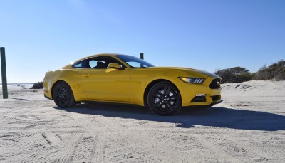 HD Road Test Review - 2015 Ford Mustang EcoBoost in Triple Yellow with Performance Pack 78