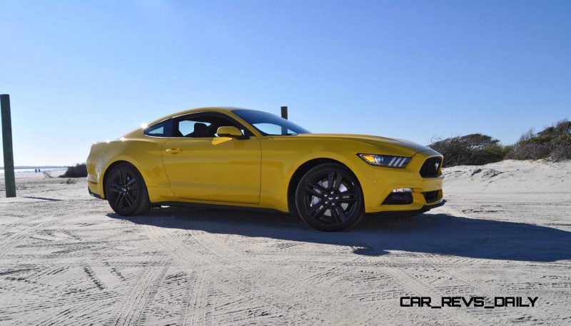 HD Road Test Review - 2015 Ford Mustang EcoBoost in Triple Yellow with Performance Pack 78