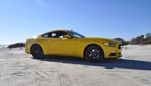 HD Road Test Review - 2015 Ford Mustang EcoBoost in Triple Yellow with Performance Pack 79