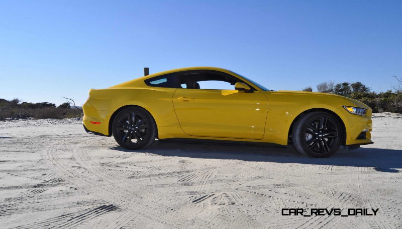 HD Road Test Review - 2015 Ford Mustang EcoBoost in Triple Yellow with Performance Pack 82