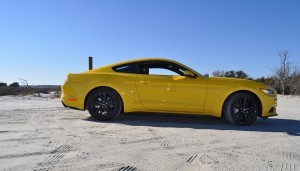 HD Road Test Review - 2015 Ford Mustang EcoBoost in Triple Yellow with Performance Pack 83