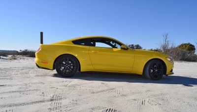 HD Road Test Review - 2015 Ford Mustang EcoBoost in Triple Yellow with Performance Pack 84