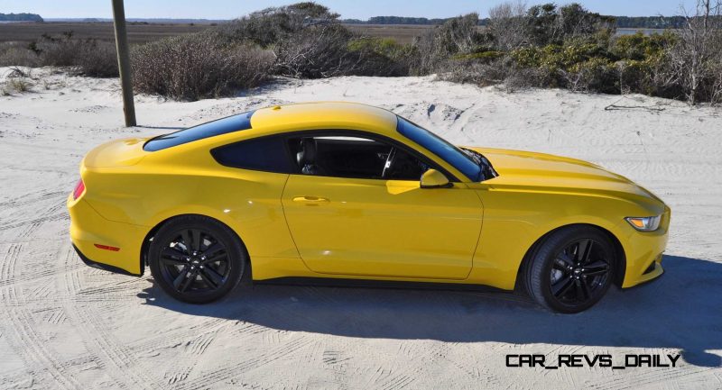 HD Road Test Review - 2015 Ford Mustang EcoBoost in Triple Yellow with Performance Pack 87