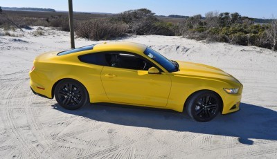 HD Road Test Review - 2015 Ford Mustang EcoBoost in Triple Yellow with Performance Pack 88