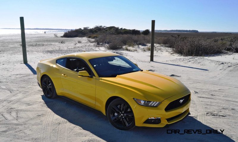 HD Road Test Review - 2015 Ford Mustang EcoBoost in Triple Yellow with Performance Pack 89