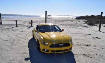 HD Road Test Review - 2015 Ford Mustang EcoBoost in Triple Yellow with Performance Pack 93