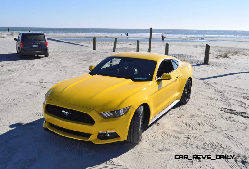 HD Road Test Review - 2015 Ford Mustang EcoBoost in Triple Yellow with Performance Pack 99