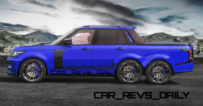 Digital Renderings - StarTech Range Rover 6x6 Long-Box Pickup Truck - 2 Angles + 30 Colors 12 copy