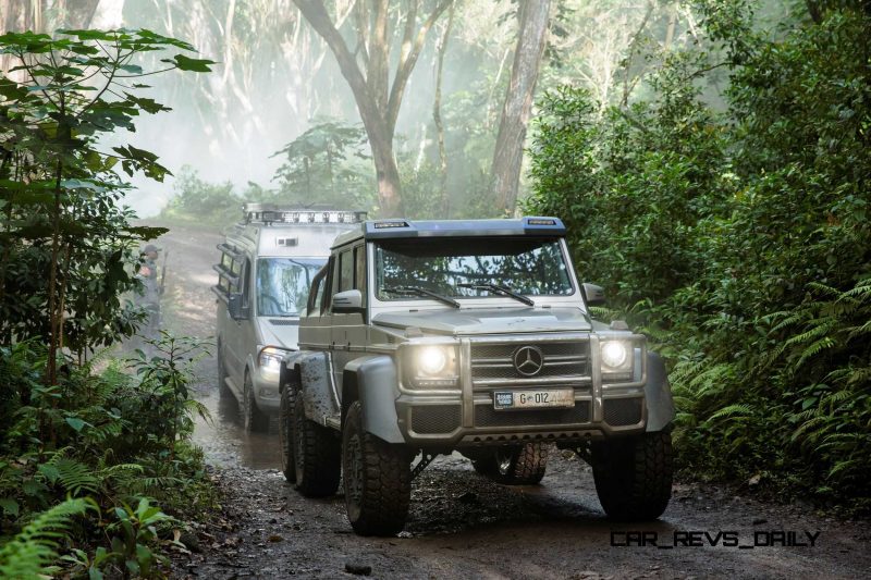 Mercedes-Benz GLE Coupe, G63 6x6 and Unimog U5023 Star in Jurassic World 6