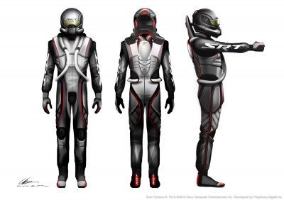 SRT Tomahawk Vision Gran Turismo Racing Suit Concept Sketch