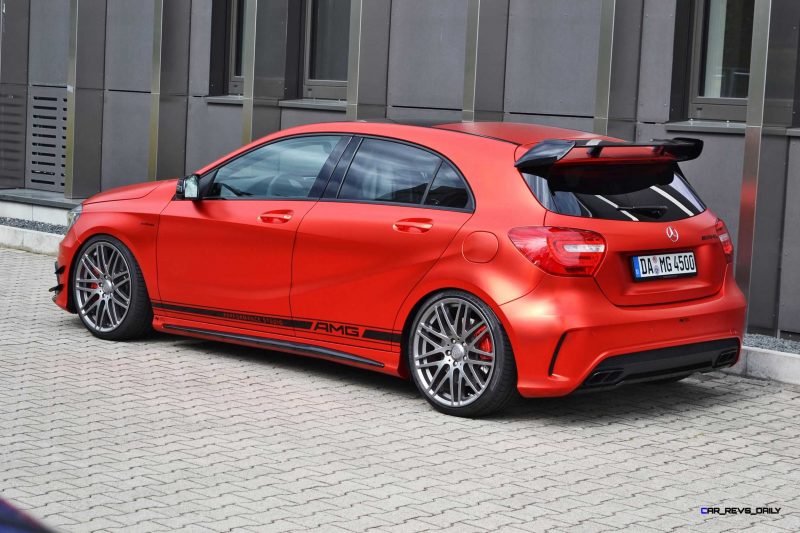 Mercedes-Benz A45 AMG in Satin Red Chrome Wrap by FOLIEN EXPERTE 4