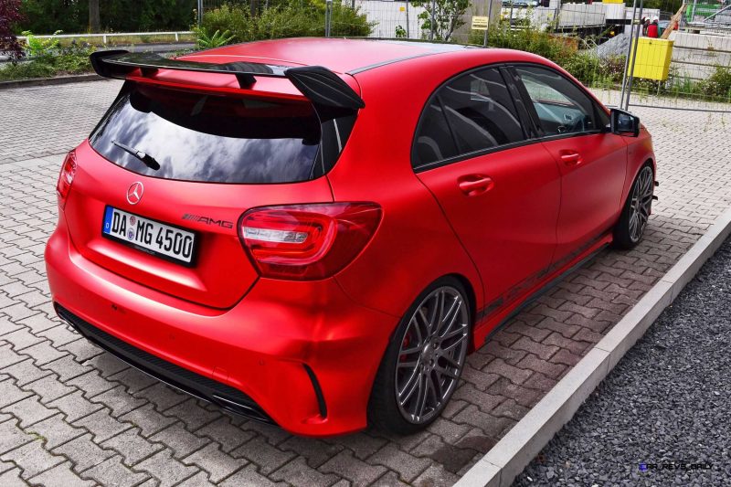 Mercedes-Benz A45 AMG in Satin Red Chrome Wrap by FOLIEN EXPERTE 8