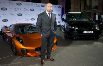 Jaguar Land Rover put on a star studded event for the global reveal of company’s vehicles to be used in the upcoming Bond instalment, SPECTRE Frankfurt, Germany