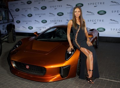 Jaguar Land Rover put on a star studded event for the global reveal of company’s vehicles to be used in the upcoming Bond instalment, SPECTRE 
Frankfurt, Germany