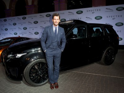 Jaguar Land Rover put on a star studded event for the global reveal of company’s vehicles to be used in the upcoming Bond instalment, SPECTRE 
Frankfurt, Germany