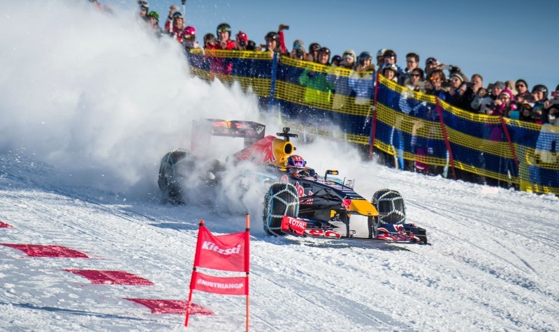 2016 Red Bull F1 Car Austria Snowchains Skiing 31