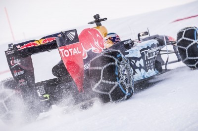 2016 Red Bull F1 Car Austria Snowchains Skiing 33