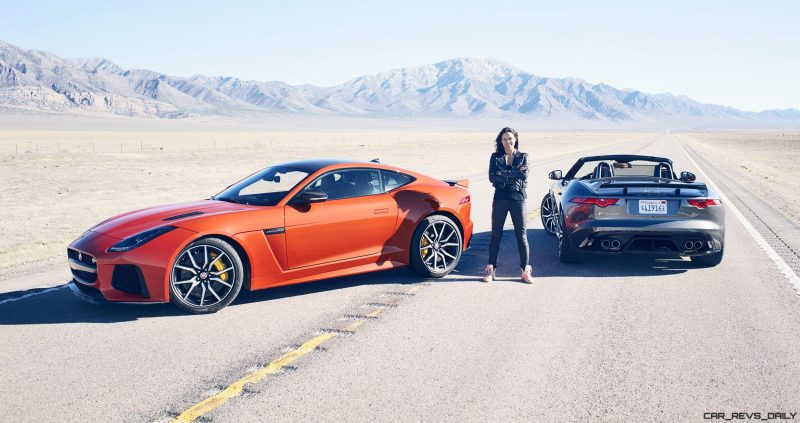 Michelle Rodriguez Roars Past 200MPH in F-Type 6