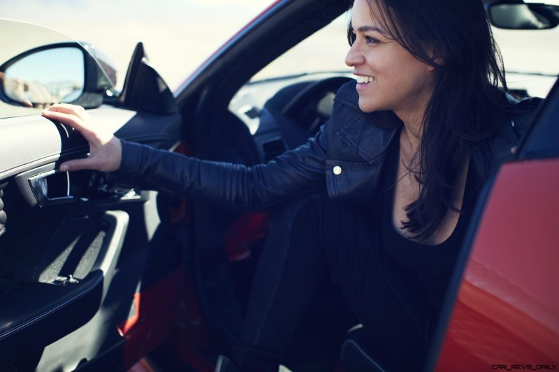 Michelle Rodriguez Roars Past 200MPH in F-Type 7