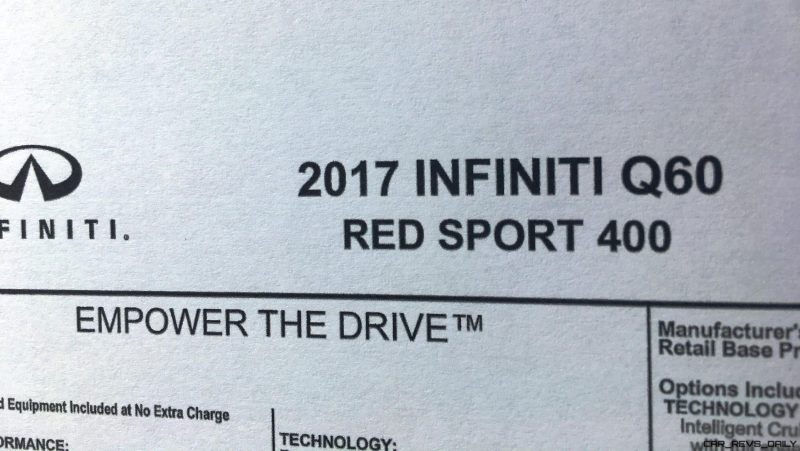 2017 INFINITI Q60 Red Sport 400 - Interior Photos 16