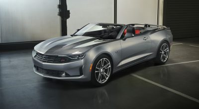 2019 Camaro RS’ new front-end styling, including the fascia, g