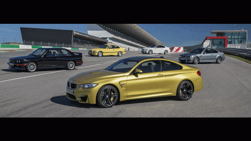 BMW M4 2015 and BMW E30 M3 Sport Evo GIF