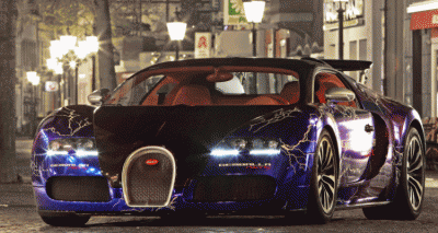 Bugatti Veyron Lightning Wrap by CAM SHAFT for Gemballa GIF