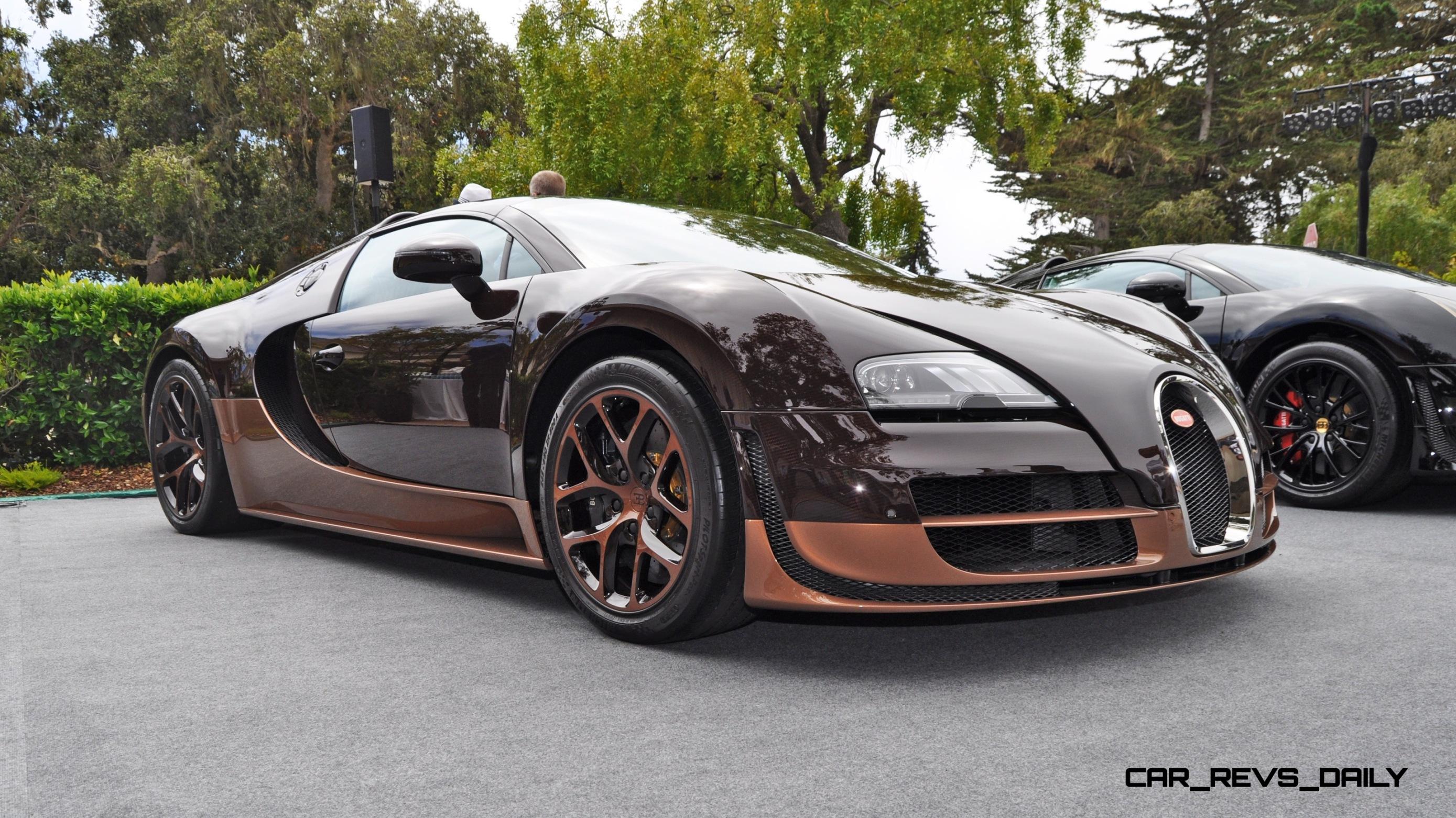 All Six Bugatti Veyron Legends Together In Pebble Beach 2014