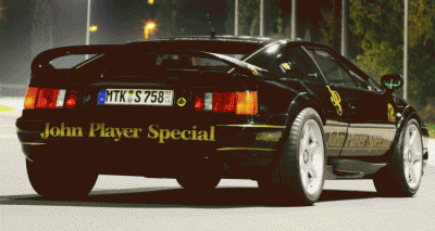 Lotus Esprit in Ayrton Senna JPS Livery by CAMSHAFT gif