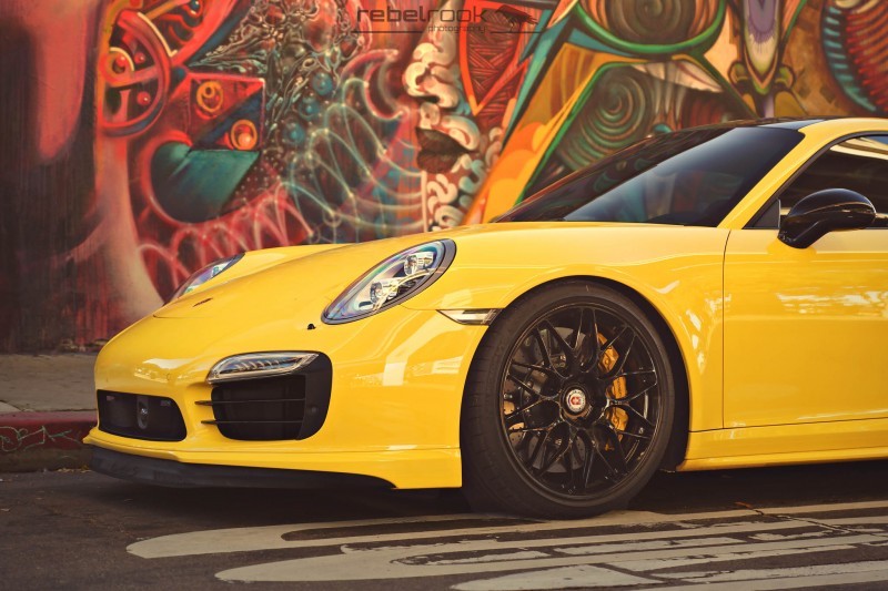Porsche 991 Turbo S with HRE RC100 in Gloss Black_24173754345_o